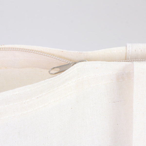 Cotton Tote Bag with Zipper 14"x16" – Natural Color Eco-Friendly Cloth Bag