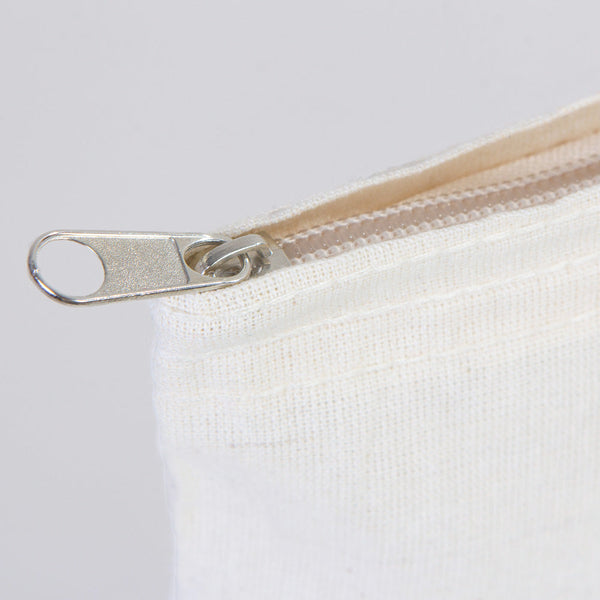 Cotton Tote Bag with Zipper 14"x16" – Natural Color Eco-Friendly Cloth Bag