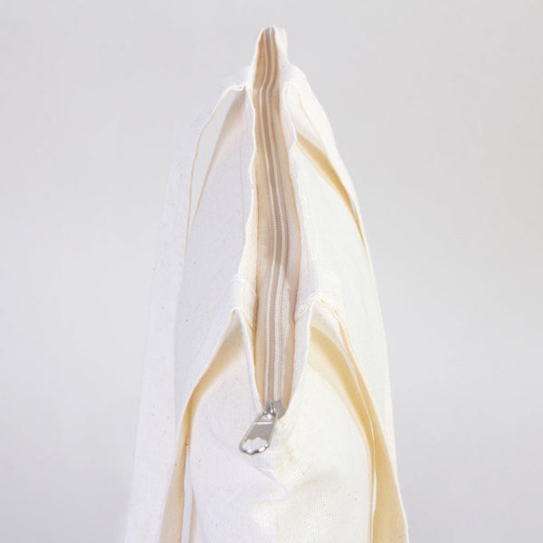 Cotton Tote Bag with Zipper 14"x16" – Natural Color Eco-Friendly Cloth Bag