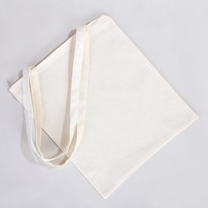Cotton Tote Bag with Zipper 14"x16" – Natural Color Eco-Friendly Cloth Bag