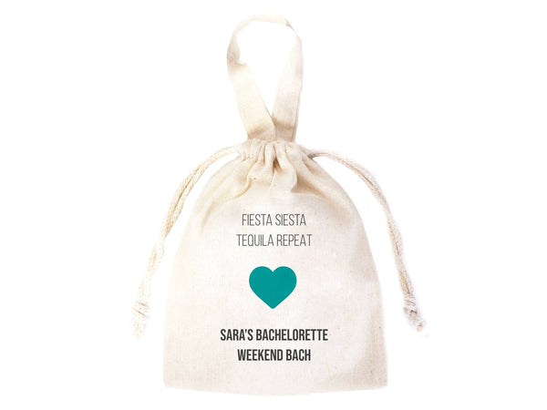 Fiesta Siesta Repeat Hangover Kit Bags - 6"W x 8"H (15.5 cm x 20 cm) Party Recovery Kit Bags - Custom bags - Bachelorette Party - Pamusan.com