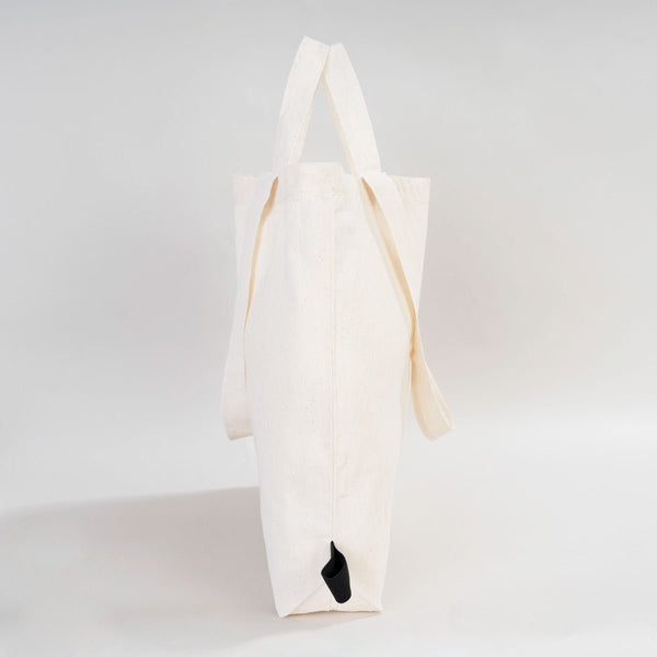 Foldable Cotton Shopping Tote Bag – 19" × 16" × 4" (48 × 41 × 10 cm) – 4 oz - Pamusan.com