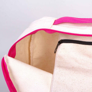 Fuschia VIP Canvas Backpack – 10" × 13" (25 × 32 cm), 10 oz - Pamusan.com