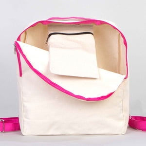 Fuschia VIP Canvas Backpack – 10" × 13" (25 × 32 cm), 10 oz - Pamusan.com