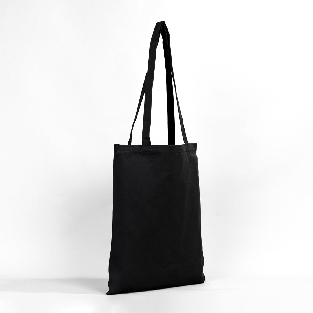 Gabardine 14" W x 16" H (35 cm x 40 cm) -  Black Tote Bag  - (Customize)