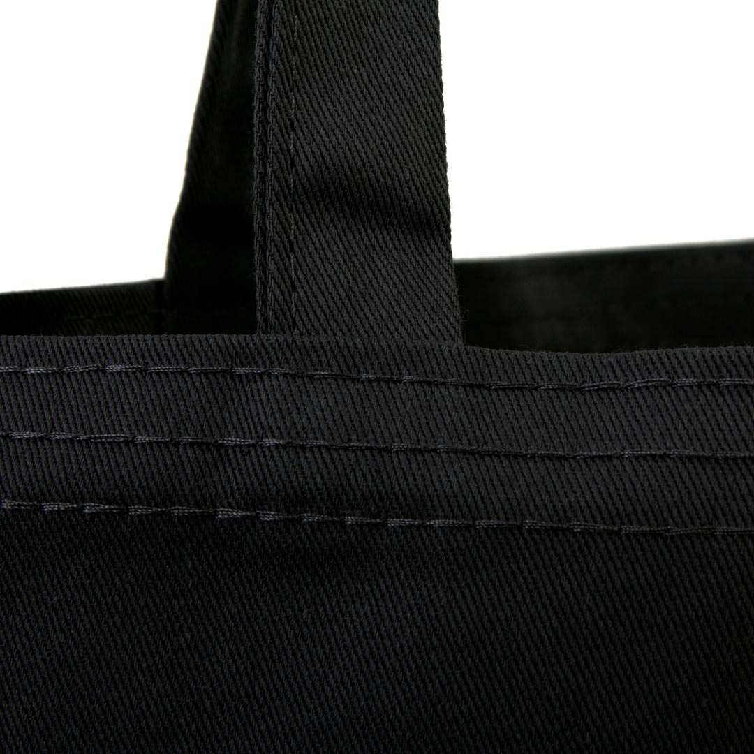 Gabardine 14" W x 16" H (35 cm x 40 cm) -  Black Tote Bag  - (Customize)