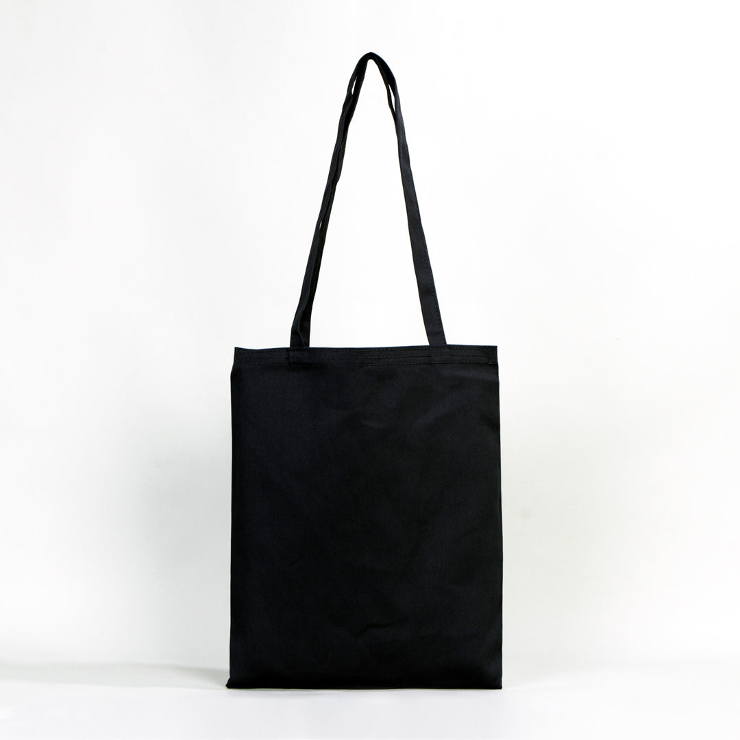 Gabardine 14" W x 16" H (35 cm x 40 cm) -  Black Tote Bag  - (Customize)