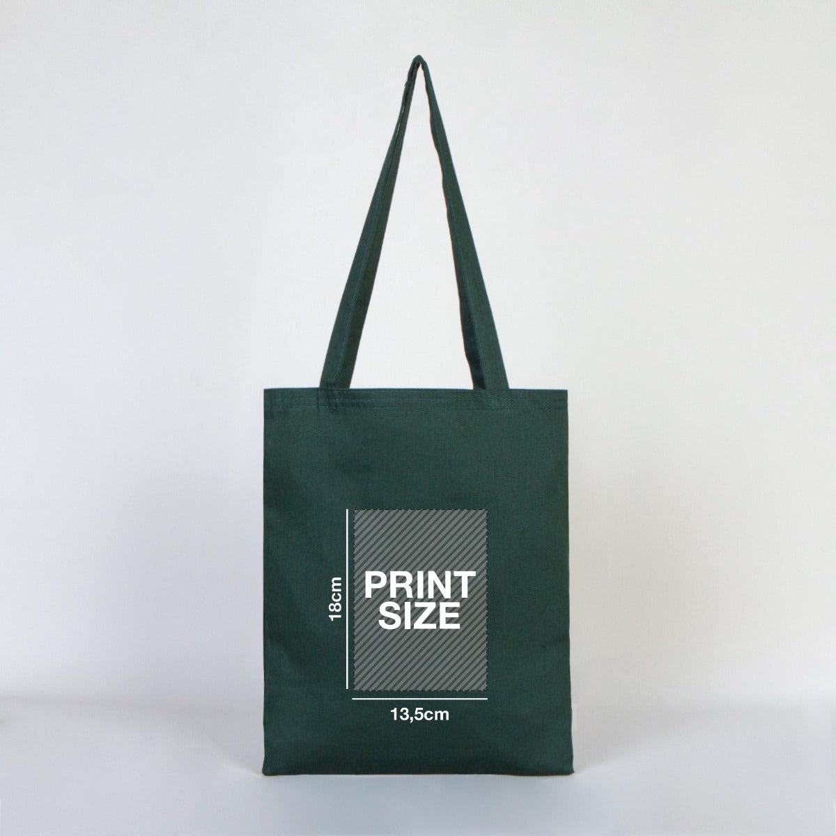 Gabardine Tote Bag Green 14" W x 16" H (35 cm x 40 cm) -  (Customize)