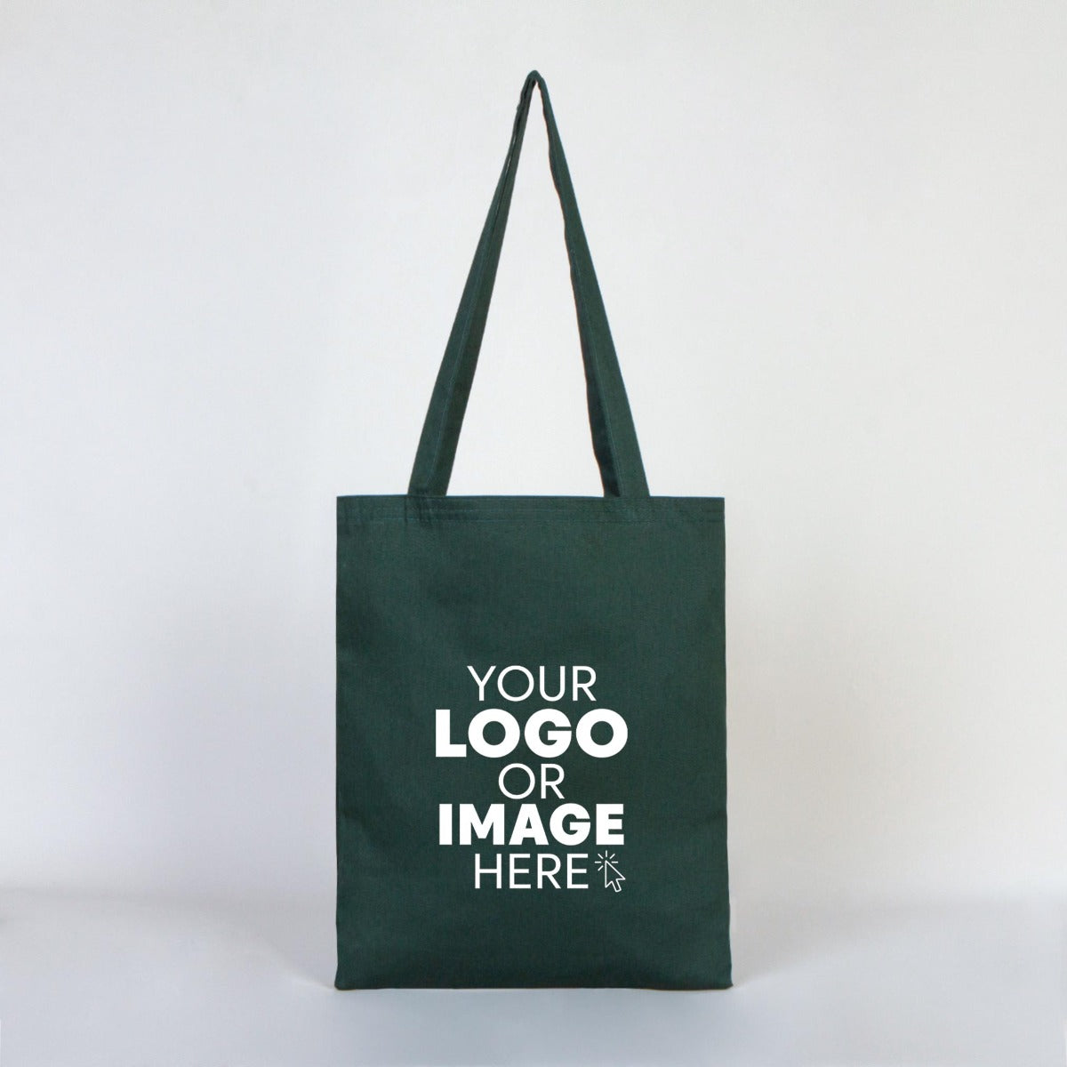 Gabardine Tote Bag Green 14" W x 16" H (35 cm x 40 cm) -  (Customize)