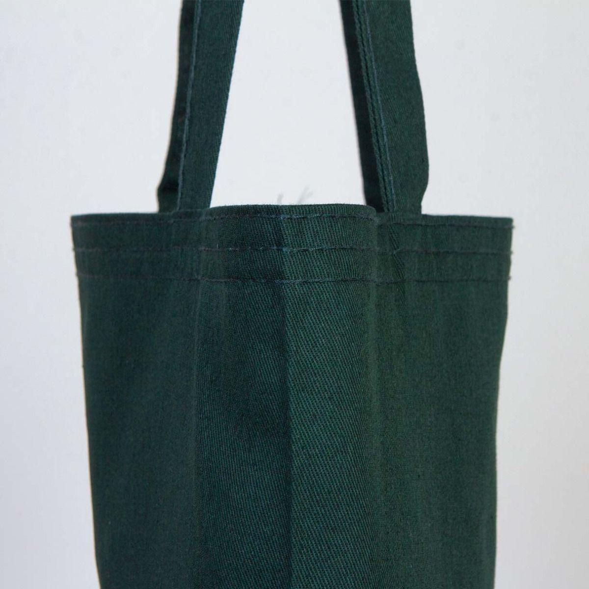 Gabardine Tote Bag Green 14" W x 16" H (35 cm x 40 cm) -  (Customize)