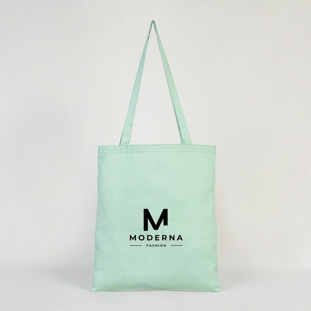 Gabardine Tote Bag Green 14" W x 16" H (35 cm x 40 cm) -  (Customize)