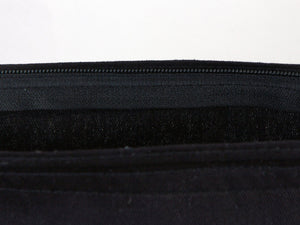 Gabardine Tote Bags With Zipper – Black 14"W x 16"H Custom Cotton Promotional Bags - Pamusan.com