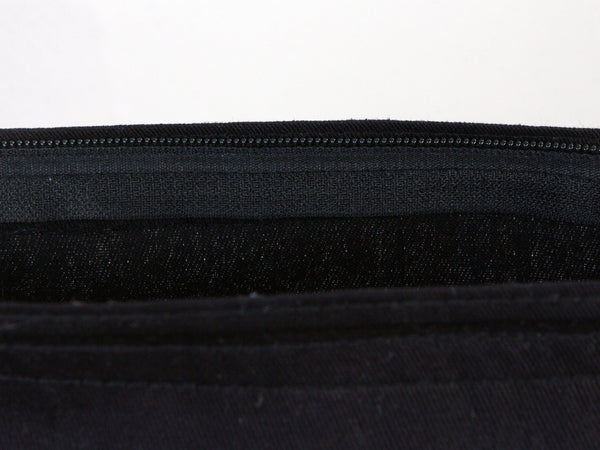 Gabardine Tote Bags With Zipper – Black 14"W x 16"H Custom Cotton Promotional Bags - Pamusan.com