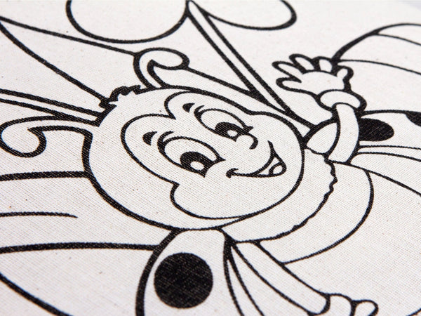 Giraffe and Bee Coloring Bag 14"W x 16"H (35x40 cm) - Pamusan.com