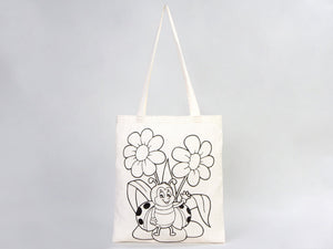 Giraffe and Bee Coloring Bag 14"W x 16"H (35x40 cm) - Pamusan.com