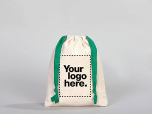 Green Drawstring Pouches 6"W x 8"H (15.5 cm x 20 cm), Great For Packing And Wrapping, Organic Cotton Pouch Bag, Bridal Shower Bag, Custom Bag - Pamusan.com