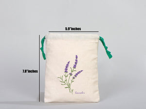 Green Drawstring Pouches 6"W x 8"H (15.5 cm x 20 cm), Great For Packing And Wrapping, Organic Cotton Pouch Bag, Bridal Shower Bag, Custom Bag - Pamusan.com