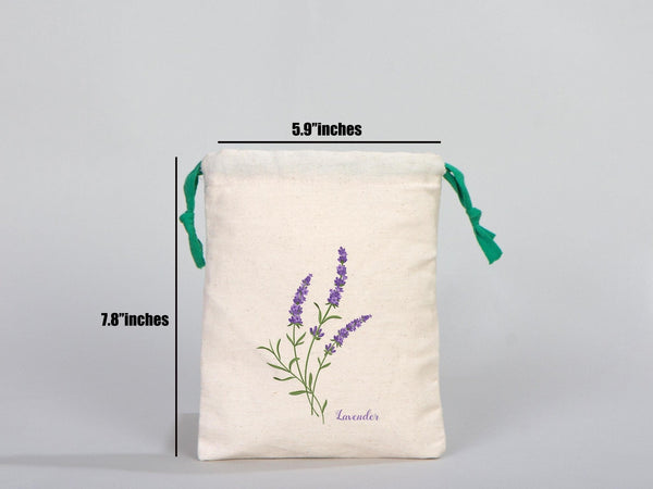 Green Drawstring Pouches 6"W x 8"H (15.5 cm x 20 cm), Great For Packing And Wrapping, Organic Cotton Pouch Bag, Bridal Shower Bag, Custom Bag - Pamusan.com