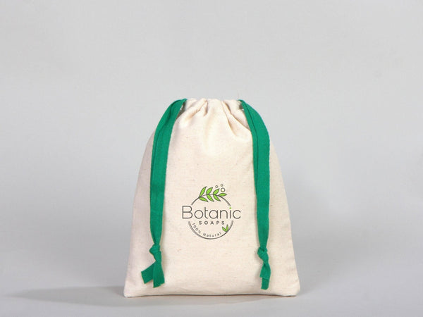 Green Drawstring Pouches 6"W x 8"H (15.5 cm x 20 cm), Great For Packing And Wrapping, Organic Cotton Pouch Bag, Bridal Shower Bag, Custom Bag - Pamusan.com
