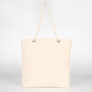 Large Blank Canvas Tote Bag with Zippered Inner Pocket – 19"x16"x4" Heavy-Duty Cotton