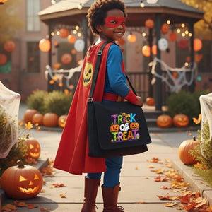 Halloween Canvas Messenger Bags – Custom Trick or Treat Shoulder Tote with 12 Spooky Designs - Pamusan.com