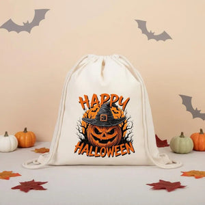 Halloween Drawstring Bags – 12 Spooky Trick or Treat Designs, Bulk Party Favor Candy Bags - Pamusan.com