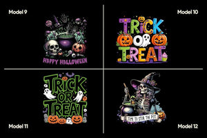 Halloween Kids Backpack – Trick or Treat Bag with Ghost, Pumpkin & Witch Prints – 12 Spooky Designs - Pamusan.com