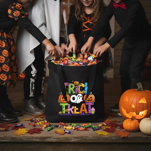 Halloween Tote Bags – Personalized Black Canvas Reusable Totes with 12 Custom Designs - Pamusan.com