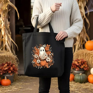 Halloween Tote Bags – Personalized Black Canvas Reusable Totes with 12 Custom Designs - Pamusan.com