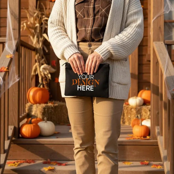 Halloween Trick or Treat Makeup Bag – Spooky Ghost Zipper Pouch for Cosmetics - Pamusan.com