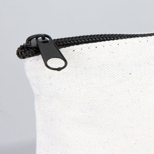 Fabric Pencil Case – 8"x4" Blank Natural Cotton Zippered Pouch