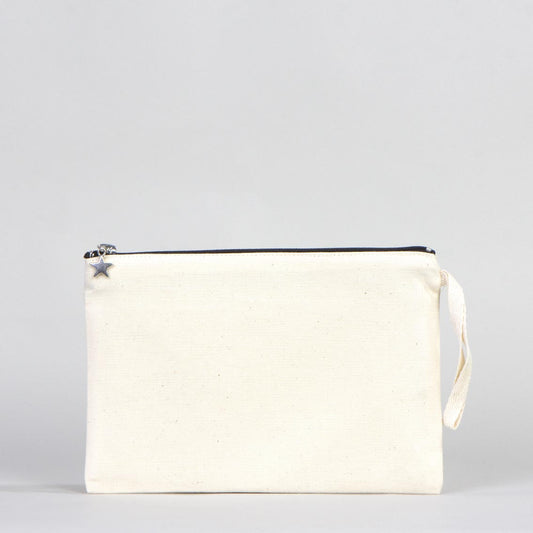 Clutch Canvas Lined Bag - 10"W x 7"H (25cm x 18 cm)