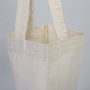 Blank Long Handle Cotton Tote Bag 10"x14" – Natural Eco-Friendly Mini Shopping Bag