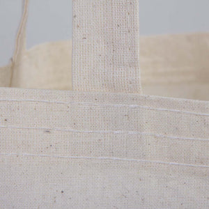 Blank Long Handle Cotton Tote Bag 10"x14" – Natural Eco-Friendly Mini Shopping Bag