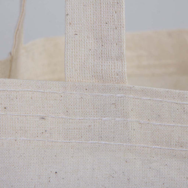 Blank Long Handle Cotton Tote Bag 10"x14" – Natural Eco-Friendly Mini Shopping Bag