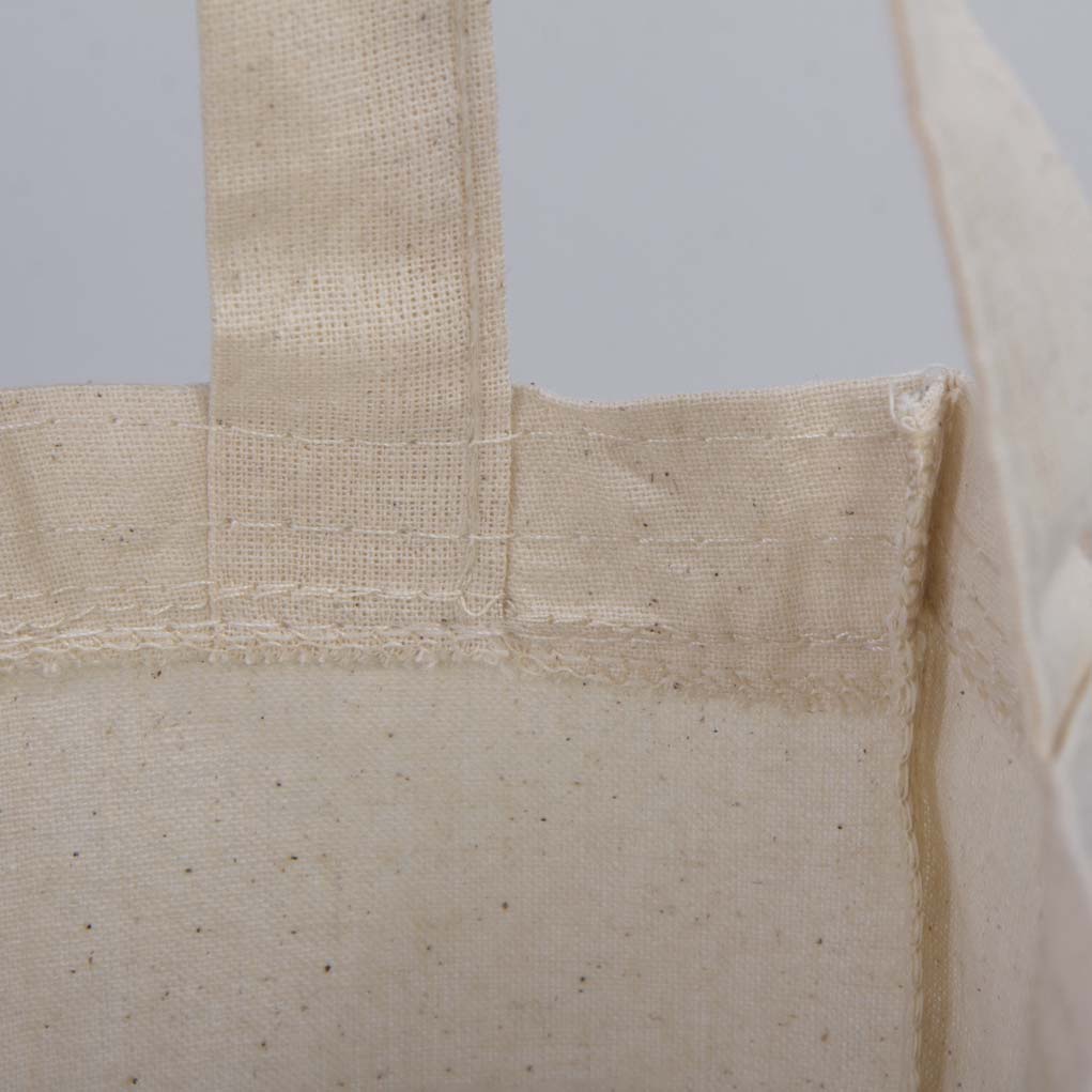 Blank Long Handle Cotton Tote Bag 10"x14" – Natural Eco-Friendly Mini Shopping Bag