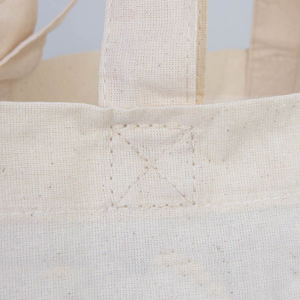 Raw Cotton Shopping Tote Bag – 19"W x 16"H x 4"D Reusable Market Bag