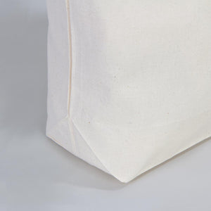 Raw Cotton Shopping Tote Bag – 19"W x 16"H x 4"D Reusable Market Bag