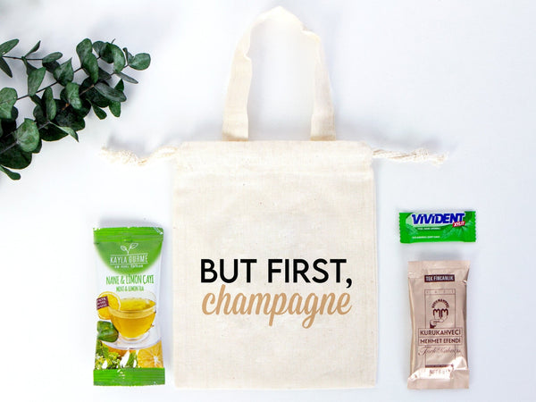 Hangover kit Bag 6"W x 8"H (15.5 cm x 20 cm) Favor Bag - Birthday Bag Organic Cotton - Pamusan.com
