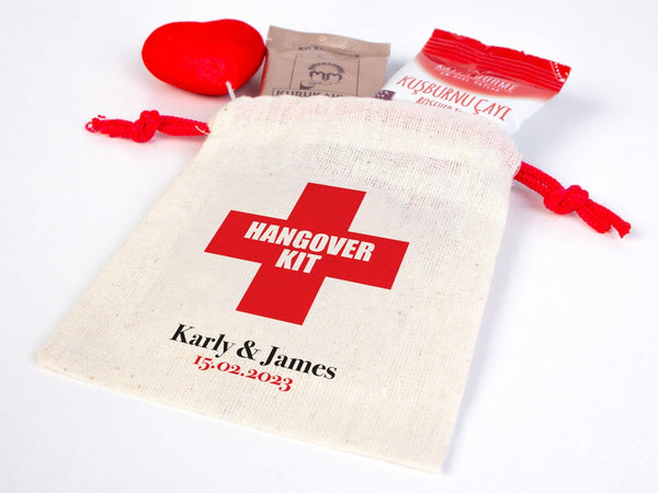 Hangover Kit Bags - 4"W x 5"H (10 cm x 13 cm) Party Recovery Kit Bags - Custom Hangover Bags - Custom With Your name or Design, Bachelorette Party - Pamusan.com