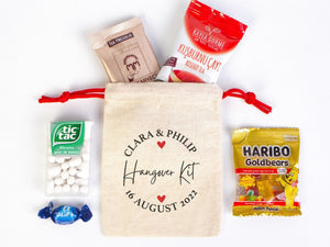 Hangover Kit Bags - 4"W x 5"H (10 cm x 13 cm) Party Recoveryt Kit Bags - Surival kit pouch - Custom Hangover bags