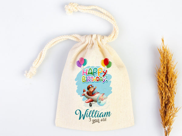 Happy Birthday Favour Bags, Custom Party Bags for first birthday, Personalized Bags - Custom Goodie Bags - Happy Animals For Kids - Pamusan.com