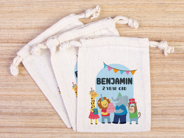 Happy Birthday Gİft Bags, Party Bags for first birthday, Personalized Bags - Custom Goodie Bags - Custom Name, Age, Date - Pamusan.com