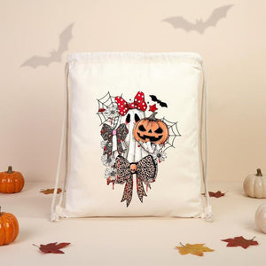 Happy Halloween Drawstring Gift Bags – Reusable Trick or Treat Party Favor Bags - Pamusan.com