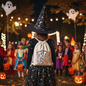 Happy Halloween Drawstring Gift Bags – Reusable Trick or Treat Party Favor Bags - Pamusan.com