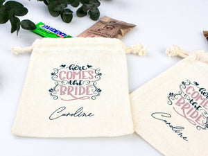Here Comes The Bride Hangover Bag, Recover kit Bags, Custom With Your name or Design, Bachelorette Party, Survival Kits, Hangover Kits - Pamusan.com