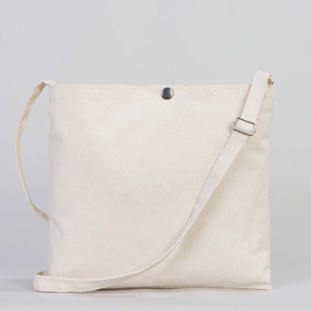 Canvas Messenger Bag – 11"W x 13"H Blank Crossbody Saddlebag