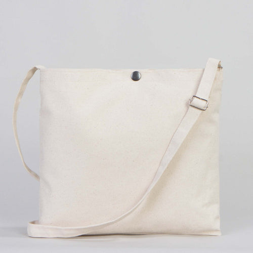 Canvas Messenger Bag – 11"W x 13"H Blank Crossbody Saddlebag