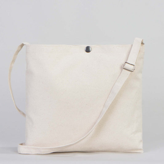 Canvas Messenger Bag – 11"W x 13"H Blank Crossbody Saddlebag