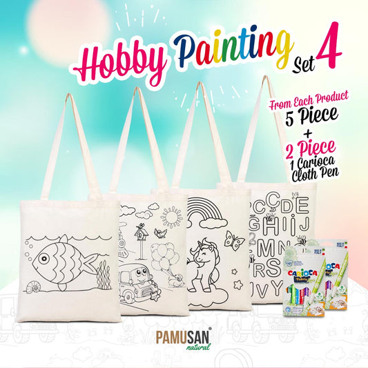 Hobby Tote Bag 14" W x 16" H (35 cm x 40 cm) Painting Set - 4